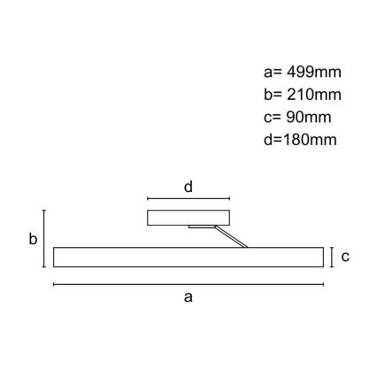 LED Prigušivi nadgradni luster LED/86W/230V 3000-6500K bijela + daljinski upravljač