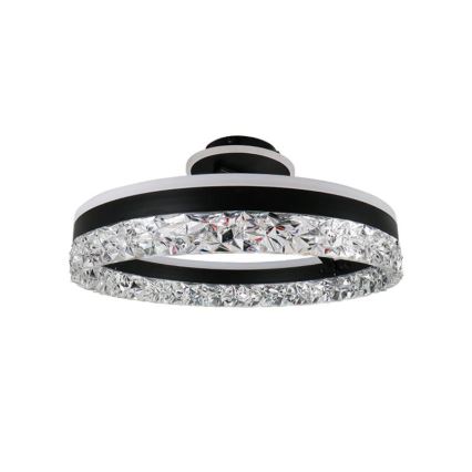 LED Prigušivi nadgradni luster LED/86W/230V 3000-6500K crna + daljinski upravljač