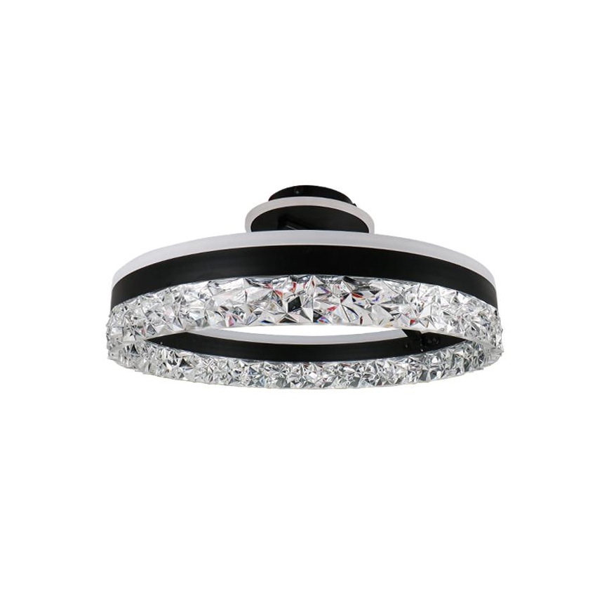 LED Prigušivi nadgradni luster LED/86W/230V 3000-6500K crna + daljinski upravljač