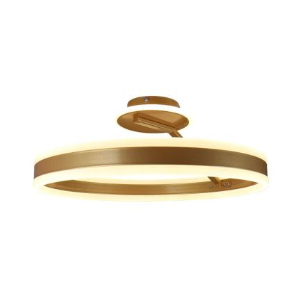 LED Prigušivi nadgradni luster LED/86W/230V 3000-6500K zlatna + daljinski upravljač