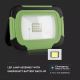 LED Prigušivi punjivi reflektor SAMSUNG CHIP + SOS funkcija LED/10W/3,7V/USB IP44 4000K zelena