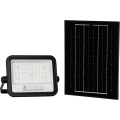 LED prigušivi solarni reflektor LED/100W/3,2V 2000-8000K IP65 5000 mAh crni + daljinski upravljač