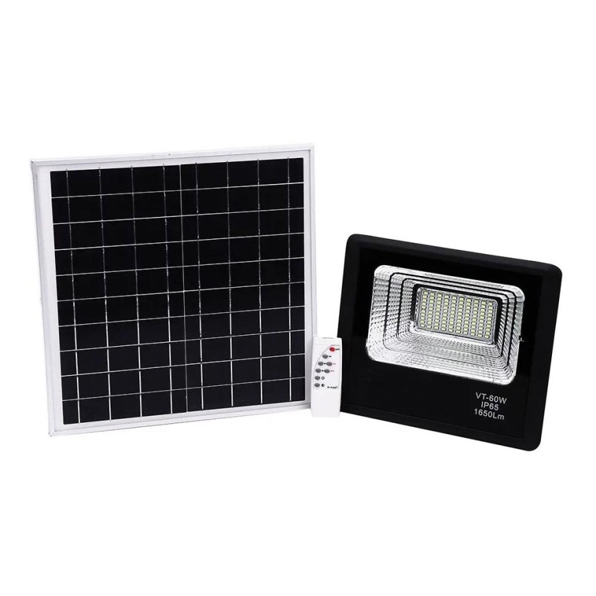 LED Prigušivi solarni reflektor LED/20W/6,4V 4000K IP65 10000 mAh + daljinski upravljač