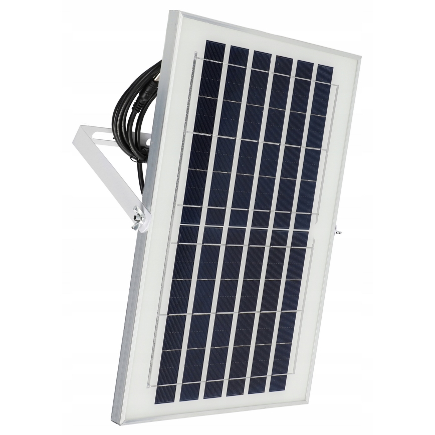LED solarni reflektor s prigušivanjem LED/50W/3,2V 5000K 6000 mAh IP65 crni + daljinski upravljač