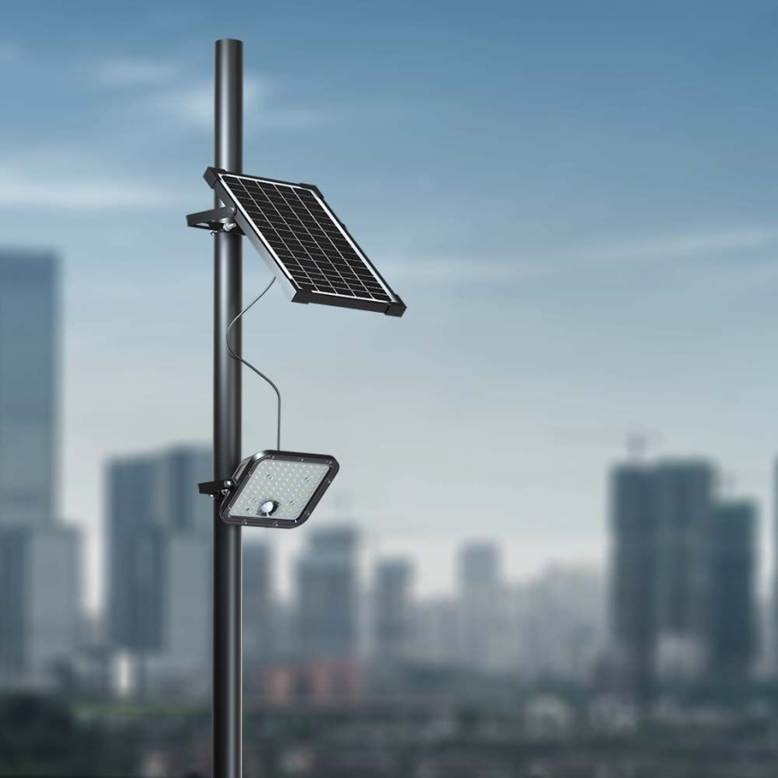 LED Prigušivi solarni reflektor sa senzorom LED/10W/3,7V 4000/6000K IP65 + daljinski upravljač