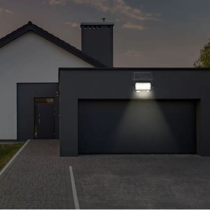 LED Prigušivi solarni reflektor sa senzorom LED/10W/3,7V 4000K IP65 + USB priključak