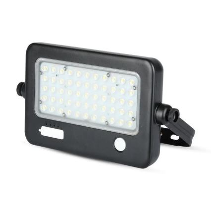 LED Prigušivi solarni reflektor sa senzorom LED/10W/3,7V 4000K IP65 + USB priključak