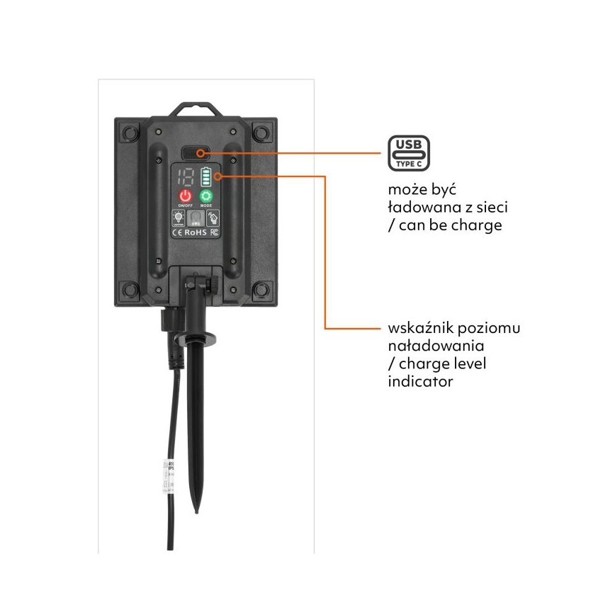 LED s mogućnošću prigušivanja solarni dekorativni svjetlosni niz STARLIGHT NEO 20xE27/3,7V 2700K IP54 2400 mAh 21,5m + daljinski upravljač