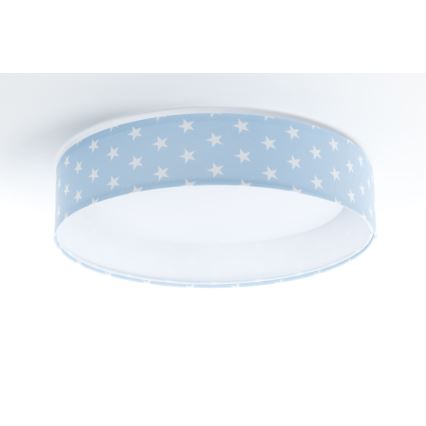 LED Dimmabilno dječje stropno svjetlo SMART GALAXY KIDS LED/24W/230V 3000-6500K zvjezdice plava/bijela + daljinski upravljač