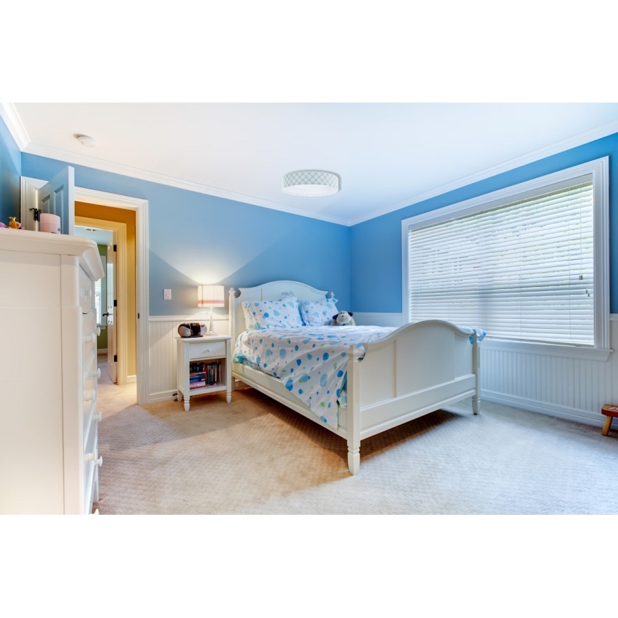 LED Dimmabilno dječje stropno svjetlo SMART GALAXY KIDS LED/24W/230V 3000-6500K točkice zelena/bijela + daljinski upravljač