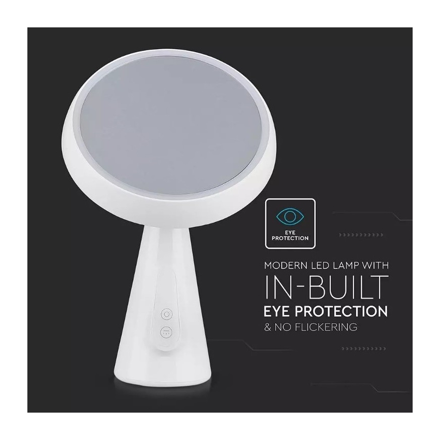 LED Prigušivo kozmetičko ogledalo LED/5W/230V 1800 mAh