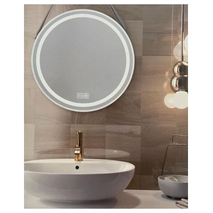 LED Prigušivo kupaonsko grijano ogledalo s pozadinskim osvjetljenjem LED/20W/230V 4000K IP44