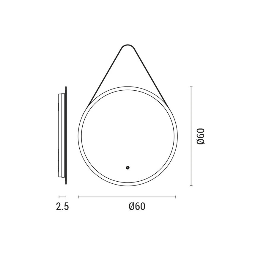 LED Prigušivo kupaonsko grijano ogledalo s pozadinskim osvjetljenjem LED/20W/230V 4000K IP44