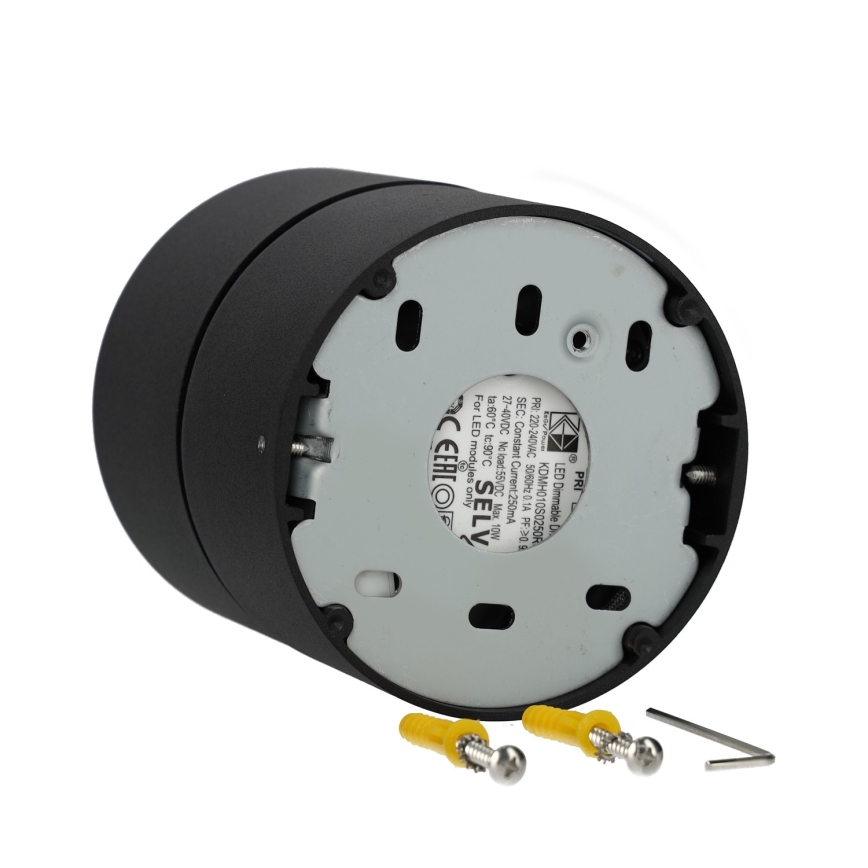 LED prigušivačka za ugradbene reflektore LAHTI LED/13,5W/230V 3000K CRI 90 crna
