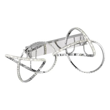 LED prigušivo stropno svjetlo ABRO LED/49W/230V sjajni krom