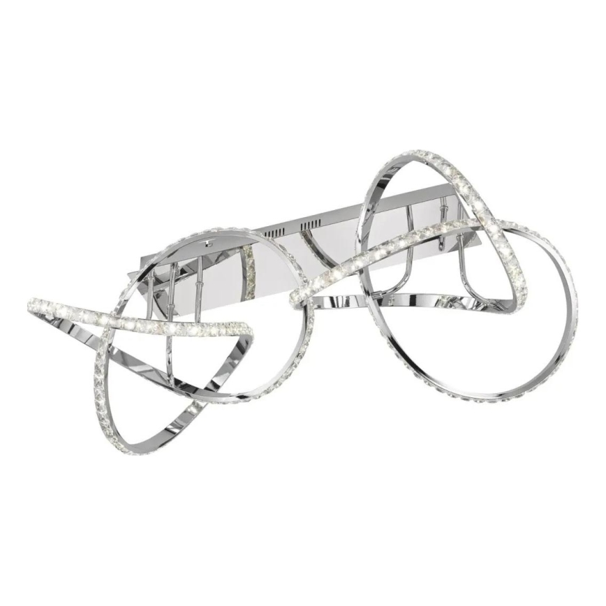 LED prigušivo stropno svjetlo ABRO LED/49W/230V sjajni krom