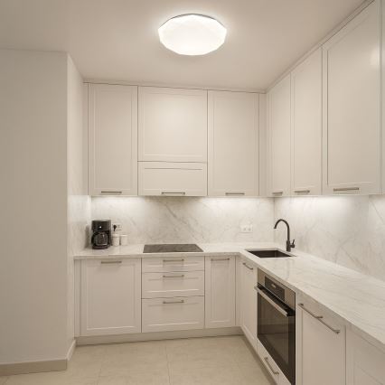 LED prigušivo stropno svjetlo HEX LED/72W/230V 3000–6000K Ø 50 cm bijelo + daljinski upravljač