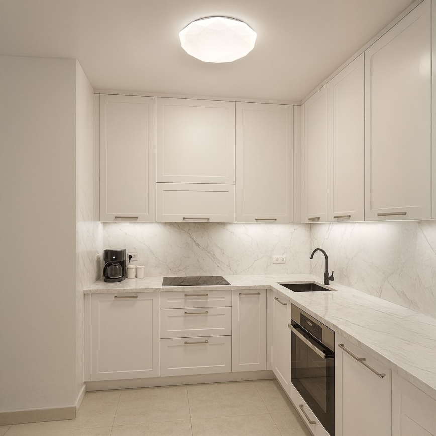 LED prigušivo stropno svjetlo HEX LED/72W/230V 3000–6000K Ø 50 cm bijelo + daljinski upravljač