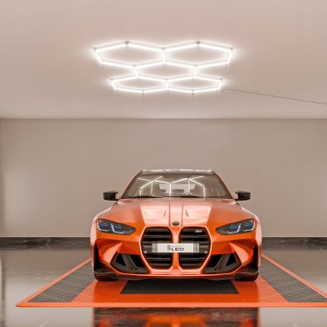 LED prigušivo stropno svjetlo HEXAGON LED/192W/85-265V 5000K 160x221 cm CRI 90 IP54 bijela
