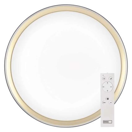 LED prigušivo stropno svjetlo ILVI LED/30W/230V 2700-6500K Ø 40 cm crna/mesing + daljinski upravljač