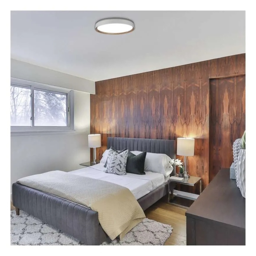 Prigušiva stropna LED svjetiljka ILVI LED/45W/230V 2700-6500K Ø 50 cm bijela/bež + daljinski upravljač