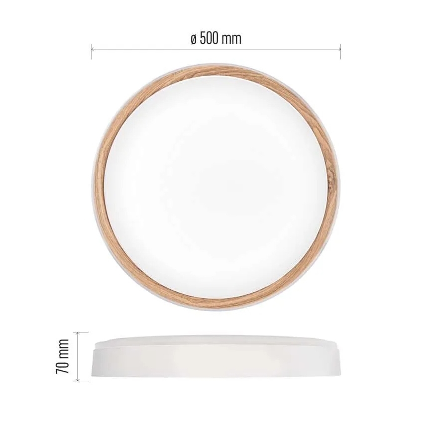 Prigušiva stropna LED svjetiljka ILVI LED/45W/230V 2700-6500K Ø 50 cm bijela/bež + daljinski upravljač
