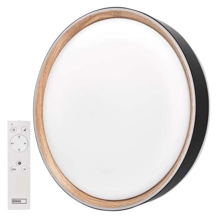 LED prigušivo stropno svjetlo ILVI LED/45W/230V 2700-6500K Ø 50 cm crno/bež + daljinski upravljač