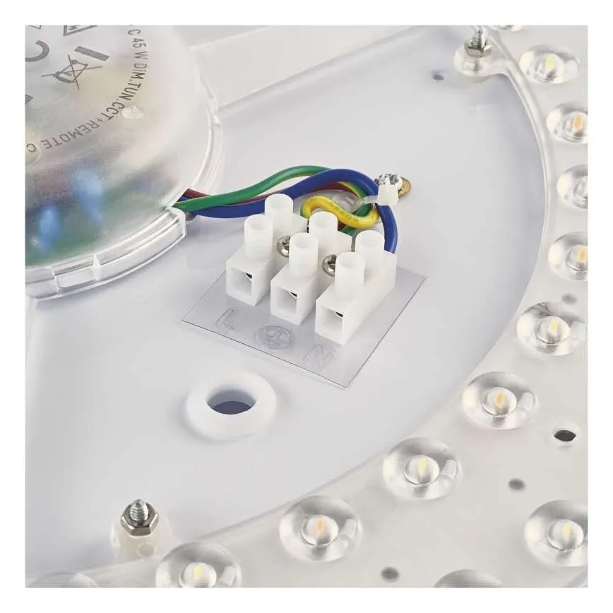 LED prigušivo stropno svjetlo ILVI LED/45W/230V 2700-6500K Ø 50 cm crno/bež + daljinski upravljač