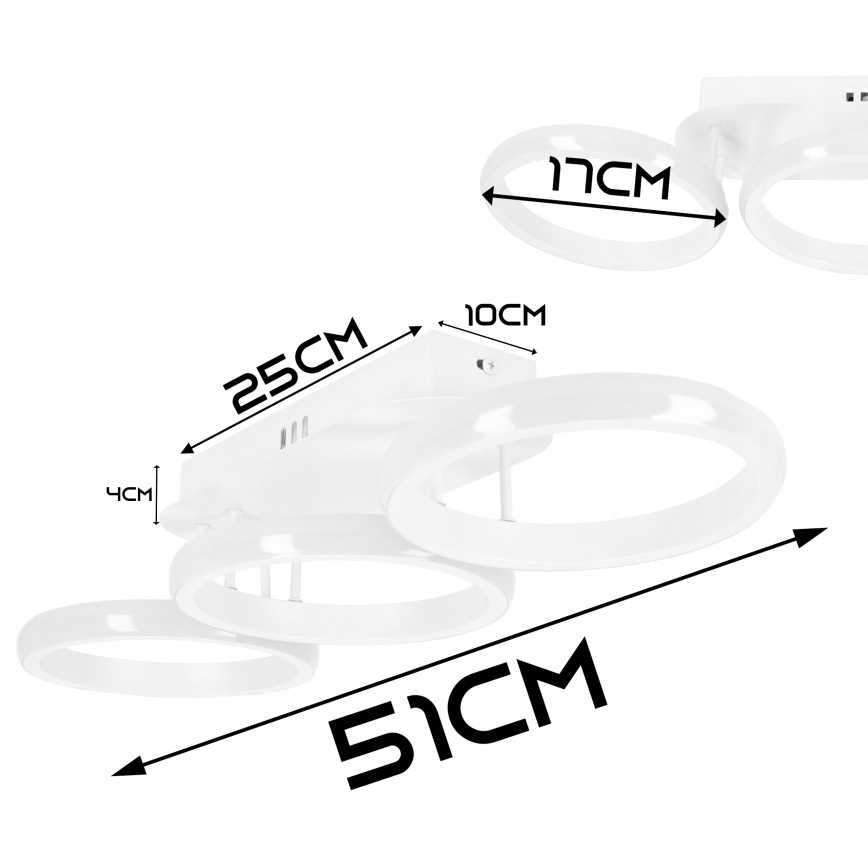 LED prigušivo stropno svjetlo LED/30W/230V 3000-6500K bijelo Wi-Fi Tuya + daljinski upravljač