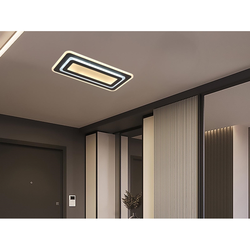 LED Zatemnjiva stropna svjetiljka LED/85W/230V 3000-6500K crna + daljinski upravljač