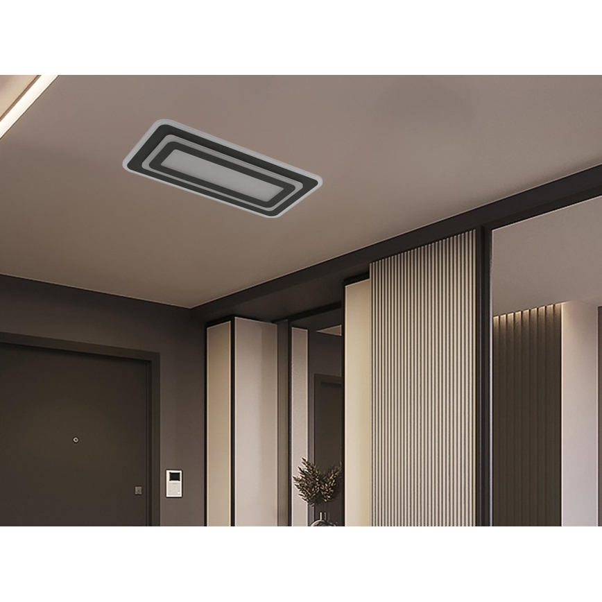 LED Zatemnjiva stropna svjetiljka LED/85W/230V 3000-6500K crna + daljinski upravljač