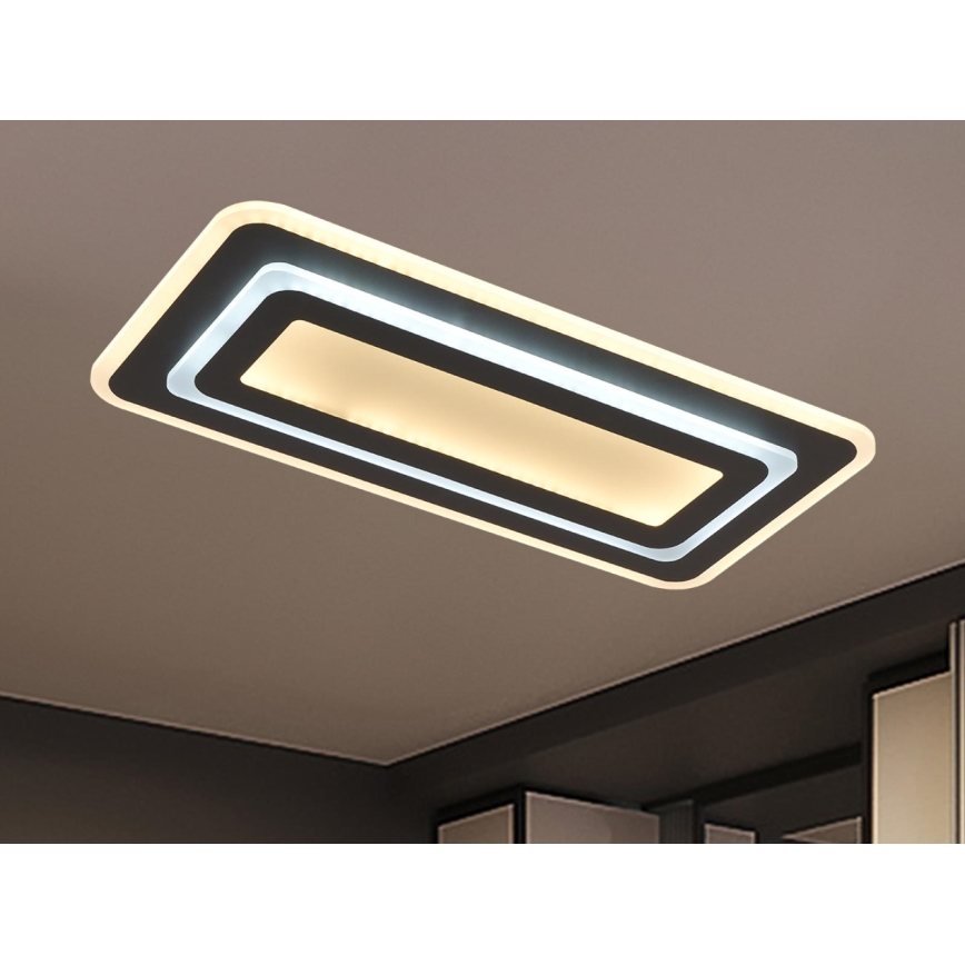 LED Zatemnjiva stropna svjetiljka LED/85W/230V 3000-6500K crna + daljinski upravljač