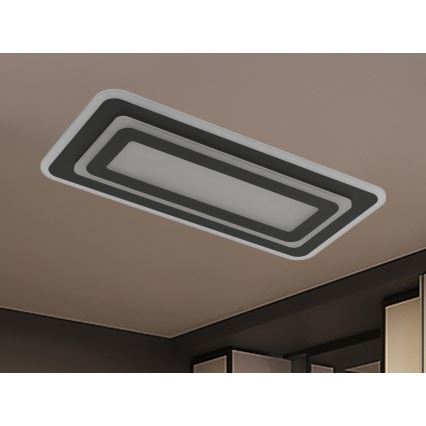 LED Zatemnjiva stropna svjetiljka LED/85W/230V 3000-6500K crna + daljinski upravljač