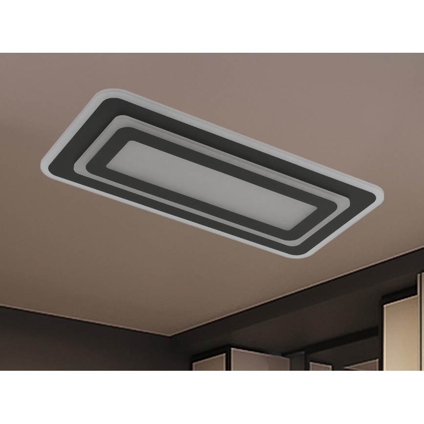LED Zatemnjiva stropna svjetiljka LED/85W/230V 3000-6500K crna + daljinski upravljač