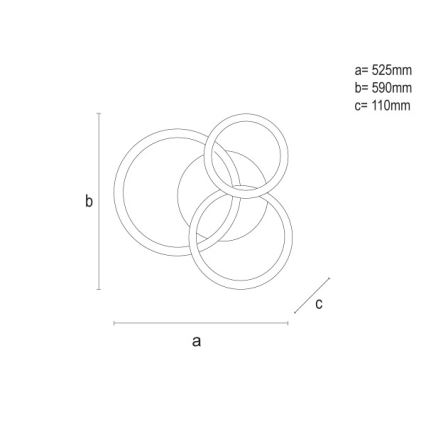 LED prigušivo stropno svjetlo LED/90W/230V 3000-6500K + daljinski upravljač