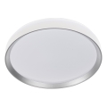 LED prigušivo stropno svjetlo LIXAN LED/47W/230V 3000-6500K Ø 38,6 cm bijelo/srebrno + daljinski upravljač