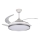LED prigušivo stropno svjetlo s ventilatorom PLAVE LED/36W/230V 3000-6500K srebrno/bijelo + daljinski upravljač