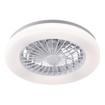 LED prigušivo stropno svjetlo s ventilatorom VENTELUX LED/24W/230V 3000/4000/6500K promjer 45 cm bijelo + daljinski upravljač
