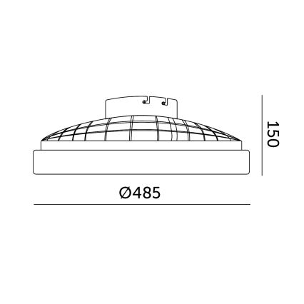 LED prigušivo stropno svjetlo s ventilatorom VENTELUX LED/48W/230V 3000/4000/6500K pr. 48,5 cm crna + daljinski upravljač