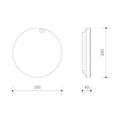 LED prigušivo stropno svjetlo sa senzorom pokreta i sumraka LED/6/12/18W/230V Ø 23 cm