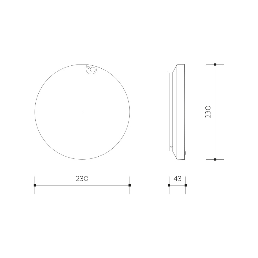 LED prigušivo stropno svjetlo sa senzorom pokreta i sumraka LED/6/12/18W/230V Ø 23 cm