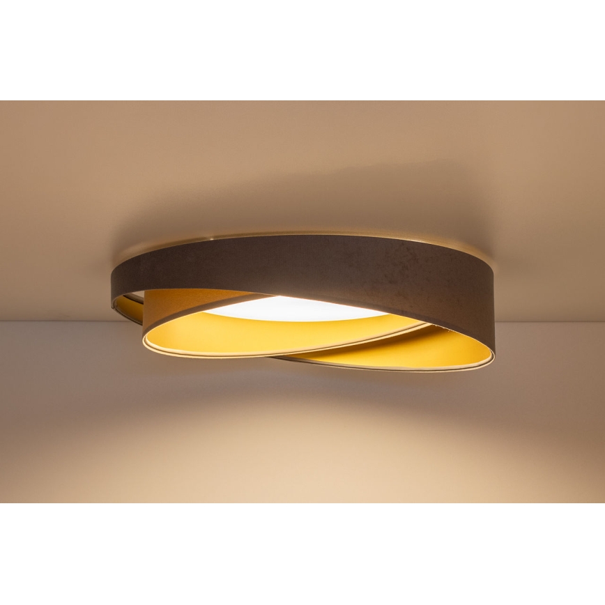 LED prigušivo stropno svjetlo SMART GALAXY MODERN LED/24W/230V 3000-6500K Ø 55 cm siva/bež/zlatna + daljinski upravljač