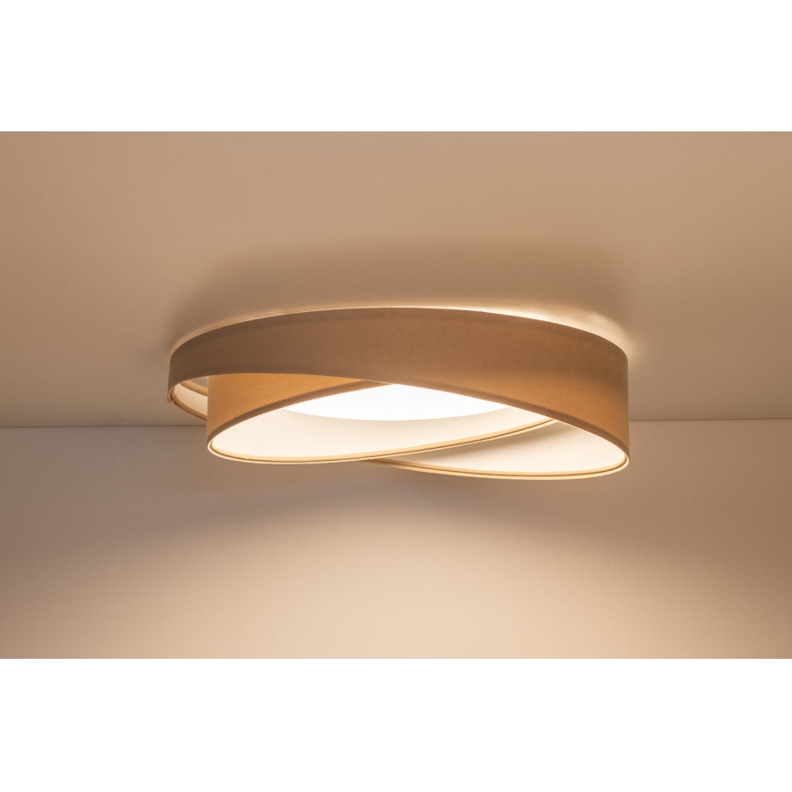 LED stropno svjetlo s mogućnošću prigušivanja SMART GALAXY MODERN LED/24W/230V 3000–6500K Ø 55 cm bež/bijela + daljinski upravljač