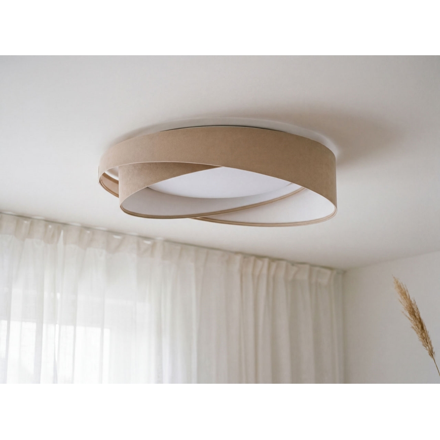LED stropno svjetlo s mogućnošću prigušivanja SMART GALAXY MODERN LED/24W/230V 3000–6500K Ø 55 cm bež/bijela + daljinski upravljač