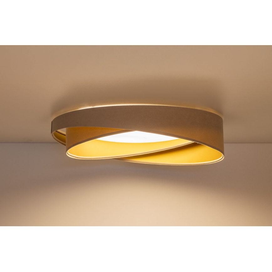 LED stropno svjetlo s prigušivanjem SMART GALAXY MODERN LED/24W/230V 3000-6500K Ø 55 cm bež/zlatna + daljinski upravljač
