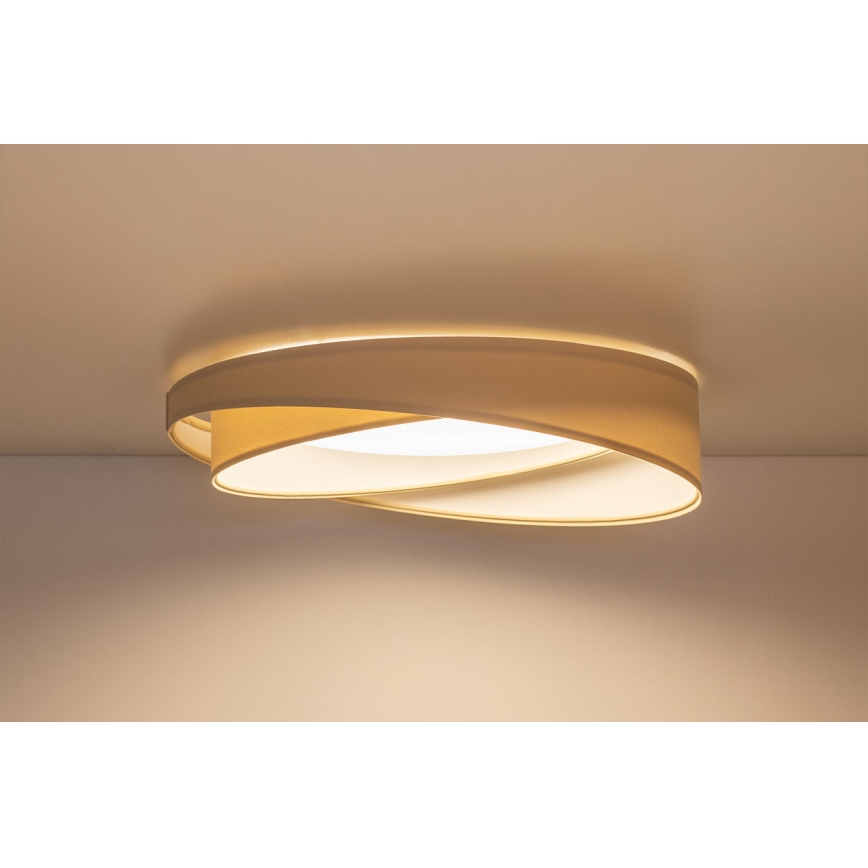 Prigušivo LED stropno svjetlo SMART GALAXY MODERN LED/24W/230V 3000-6500K Ø 55 cm krem/bijela + daljinski upravljač