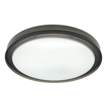 LED prigušivo stropno svjetlo za kupaonicu HALINA LED/48W/230V 3000-6000K promjer 38 cm IP44 crno + daljinski upravljač