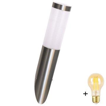LED prigušivo vanjsko zidno svjetlo LIVIA 1xE27/6W/230V 2700-6500K Wi-Fi IP44 srebrno