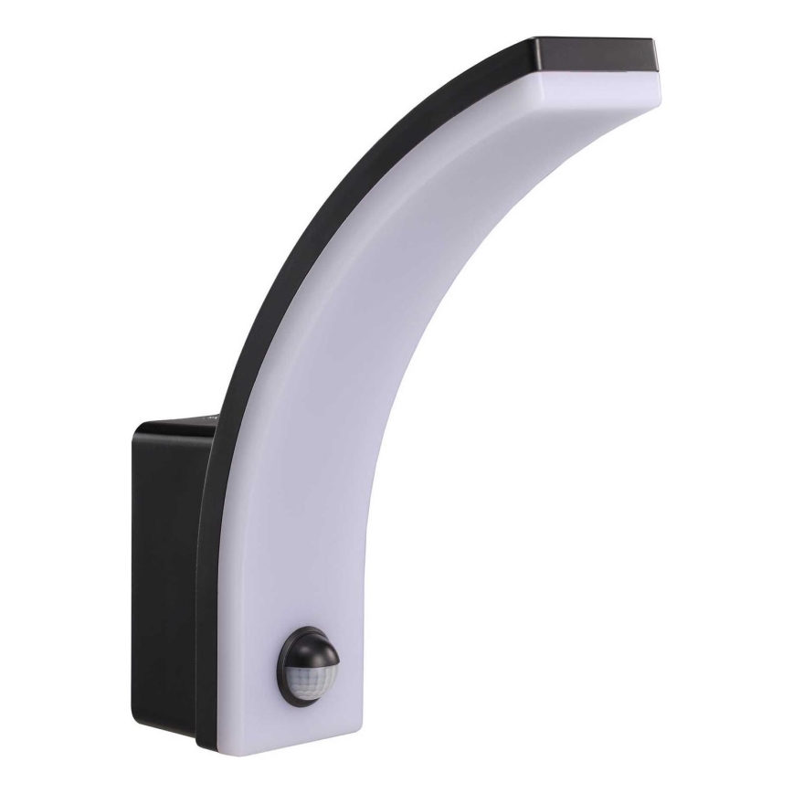 LED prigušivo vanjsko zidno svjetlo sa senzorom pokreta i sumraka LED/12/15/20W/230V IP65 crno