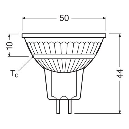 LED prigušljiva reflektorna žarulja MR16 GU5,3/5W/12V 4000K 36° CRI 90 - Ledvance